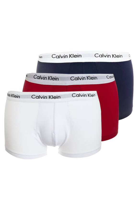 Calvin Klein Underwear Dreierpack Boxershorts | Weiss + Rot + Blau | Herren  | XS von Calvin Klein Underwear