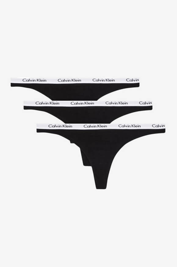 Calvin Klein Underwear Dreierpack Strings | Schwarz | Damen  | L von Calvin Klein Underwear