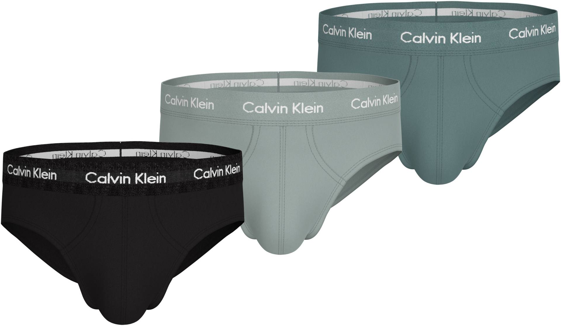 Calvin Klein Underwear Hipster, (3 St.), mit farbigem Webbund von Calvin Klein Underwear