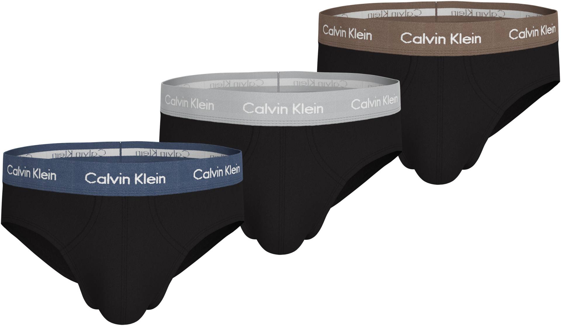 Calvin Klein Underwear Hipster, (3 St.), mit farbigem Webbund von Calvin Klein Underwear