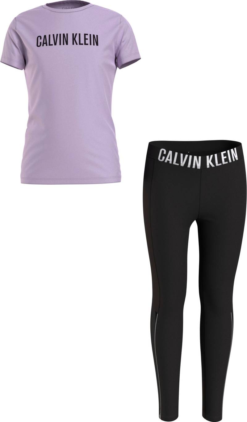 Calvin Klein Underwear Pyjama »KNIT PJ SET (SS+LEGGING)«, (2 tlg.), mit leicht transparenten Beineinsätzen von Calvin Klein Underwear