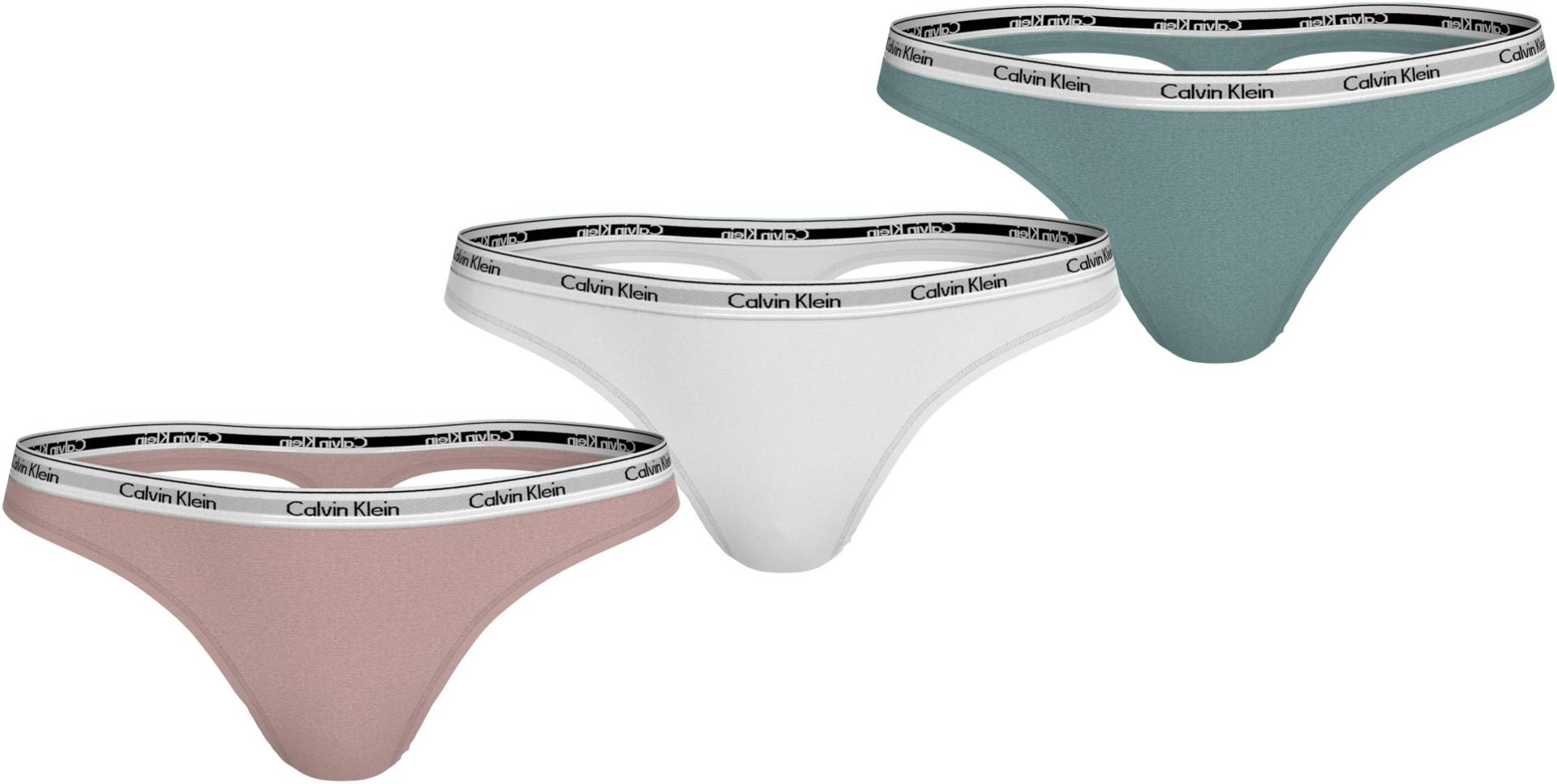 Calvin Klein Underwear Tanga »3 PACK THONG (LOW-RISE)«, (Packung, 3 St., 3er-Pack), mit Logobund von Calvin Klein Underwear