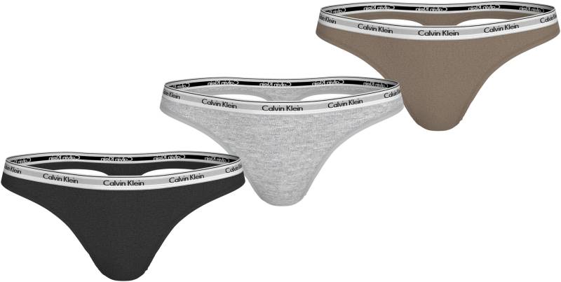 Calvin Klein Underwear Tanga »3 PACK THONG (LOW-RISE)«, (Packung, 3 St., 3er-Pack), mit Logobund von Calvin Klein Underwear