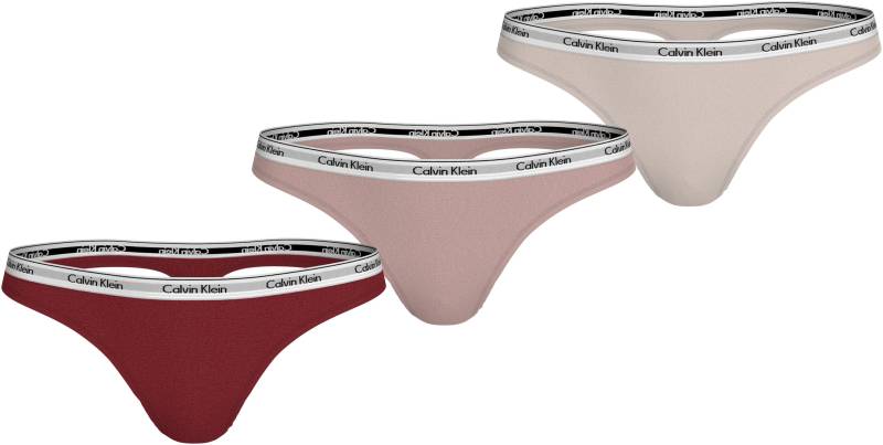 Calvin Klein Underwear Tanga »3 PACK THONG (LOW-RISE)«, (Packung, 3 St., 3er-Pack), mit Logobund von Calvin Klein Underwear