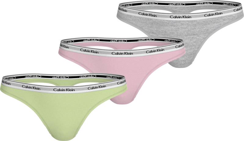 Calvin Klein Underwear Tanga »3 PACK THONG (LOW-RISE)«, (Packung, 3 St., 3er-Pack), mit Logobund von Calvin Klein Underwear