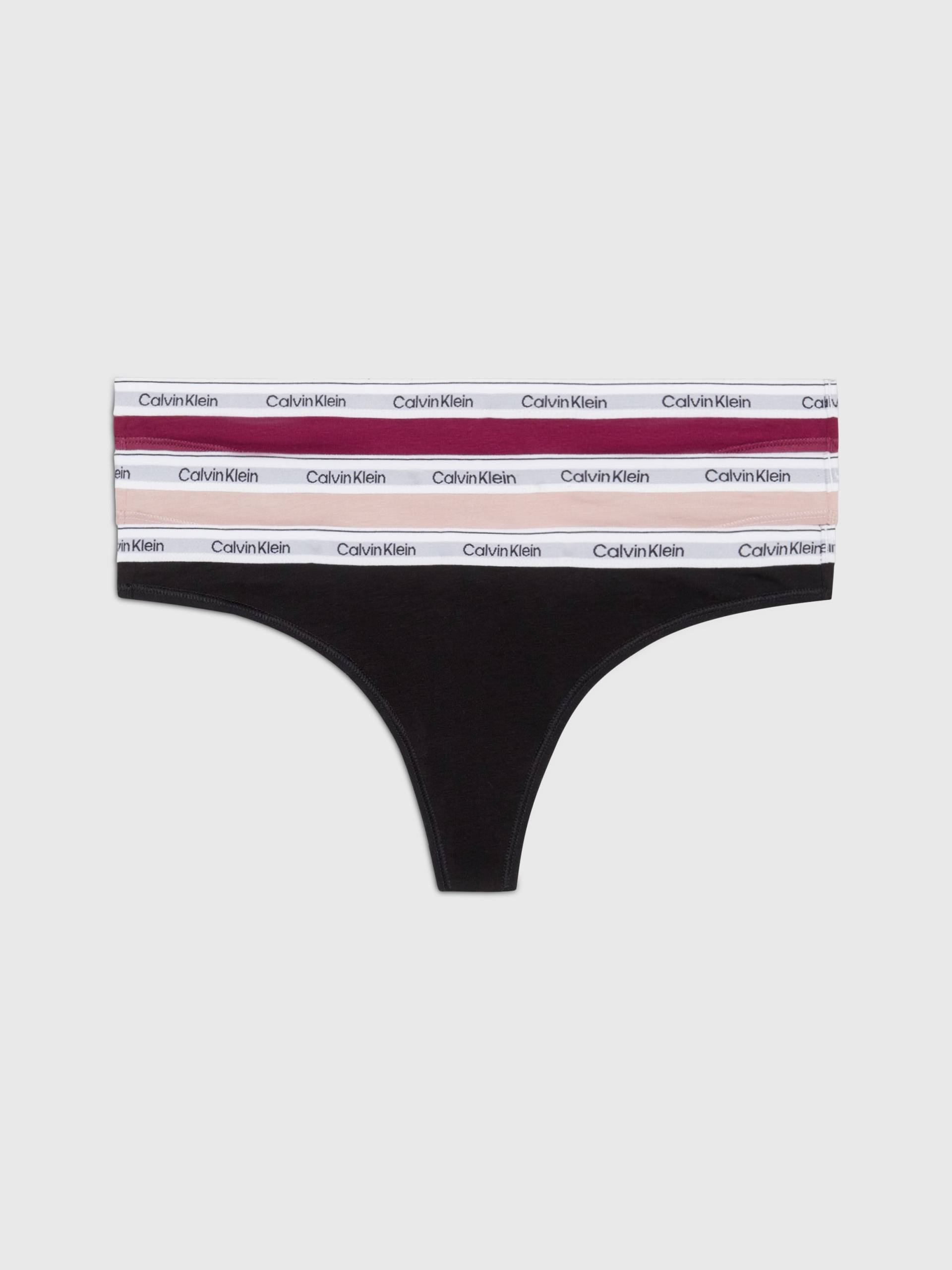 Calvin Klein Underwear String »3 PACK THONG (LOW-RISE)«, (Packung, 3 St., 3er-Pack), mit Logobund von Calvin Klein Underwear