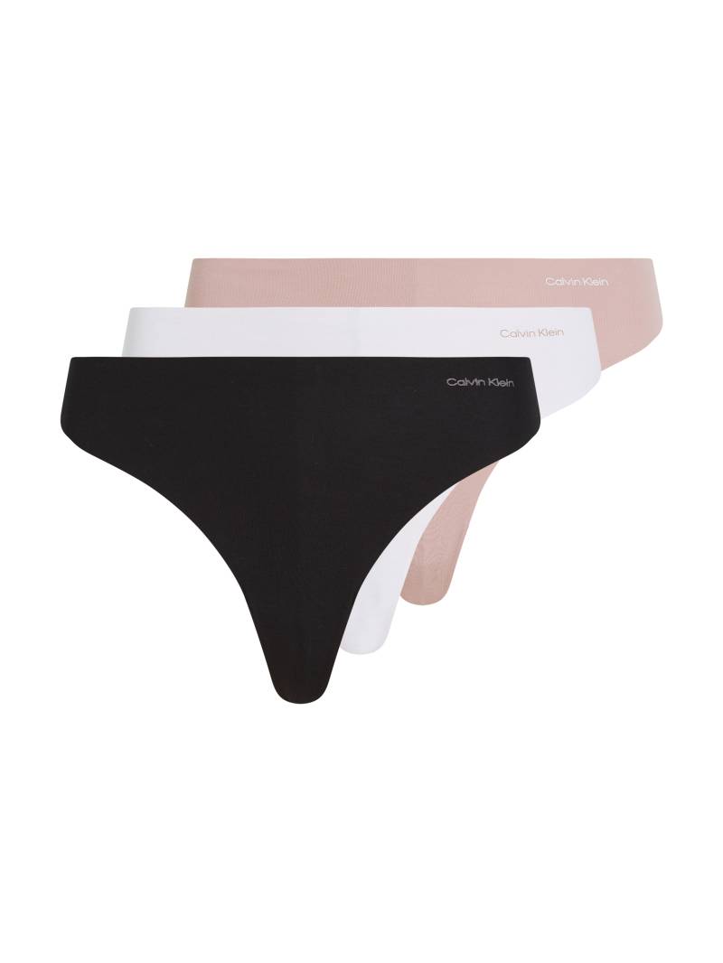 Calvin Klein Underwear String »3 PACK THONG (MID-RISE)«, (Packung, 3 St., 3er-Pack), mit Logo-Print von Calvin Klein Underwear