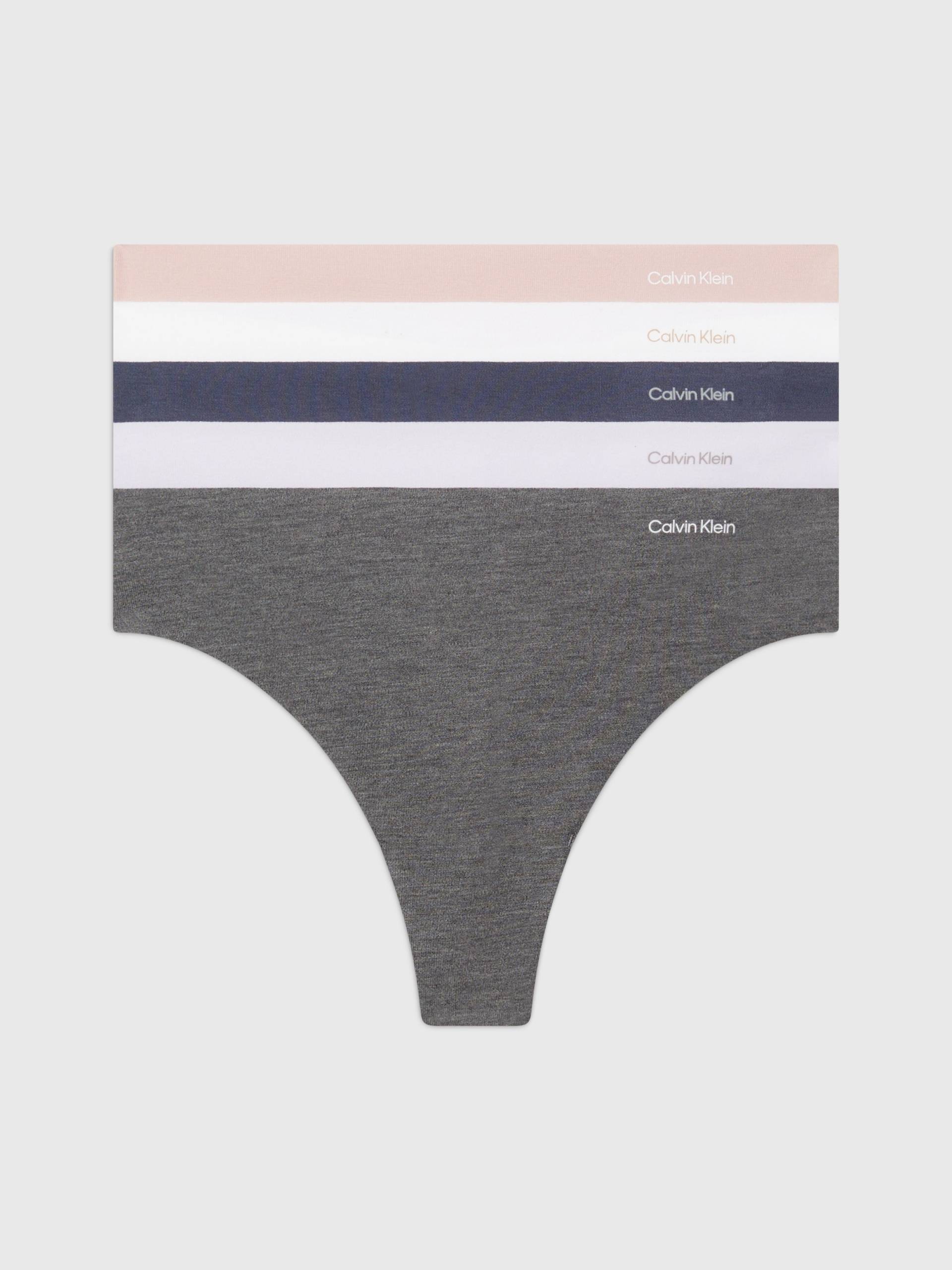 Calvin Klein Underwear String »5 PACK THONG (MID-RISE)«, (Packung, 5 St., 5er-Pack), mit Logo-Print an der Hüfte von Calvin Klein Underwear