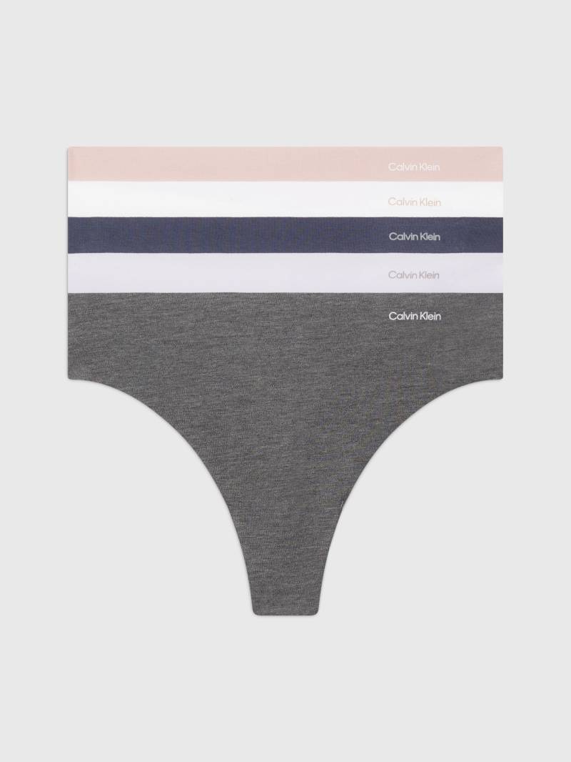 Calvin Klein Underwear String »5 PACK THONG (MID-RISE)«, (Packung, 5 St., 5er-Pack), mit Logo-Print an der Hüfte von Calvin Klein Underwear