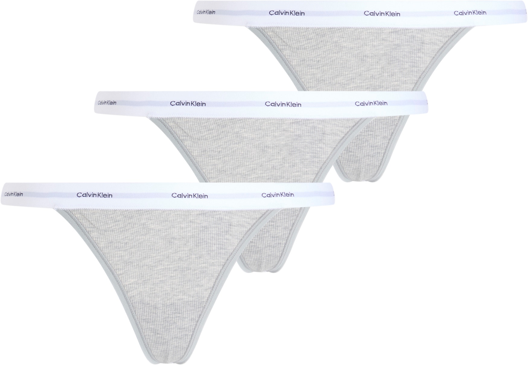 Calvin Klein Underwear Tanga »STRING THONG 3PK«, (Packung, 3 St., 3er-Pack), mit Rippenstruktur von Calvin Klein Underwear