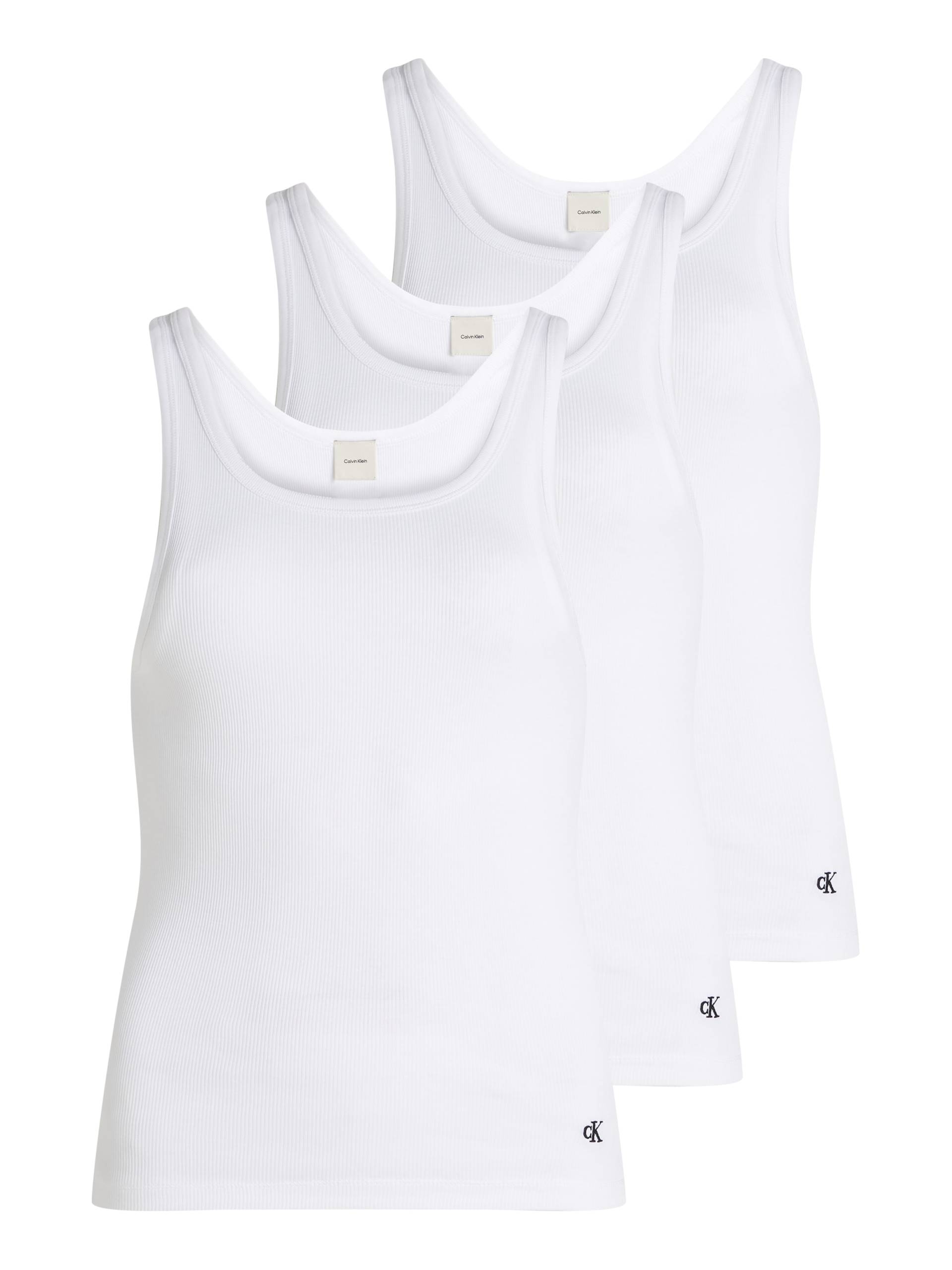 Calvin Klein Underwear Tanktop »SCOOP NECK COTTON TANK 3PK«, (Packung, 3 tlg., 3er-Pack), mit Logostickerei von Calvin Klein Underwear