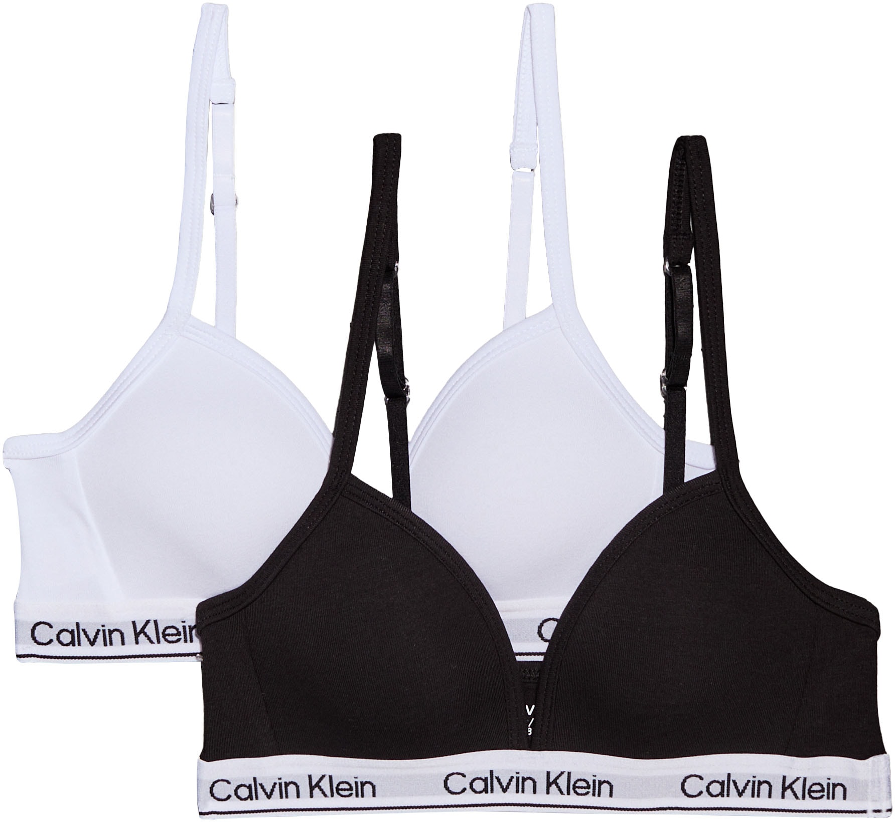 Calvin Klein Underwear Teenie-BH »2PK TRIANGLE«, für Kinder bis 16 Jahre mit Logo-Schriftzug von Calvin Klein Underwear