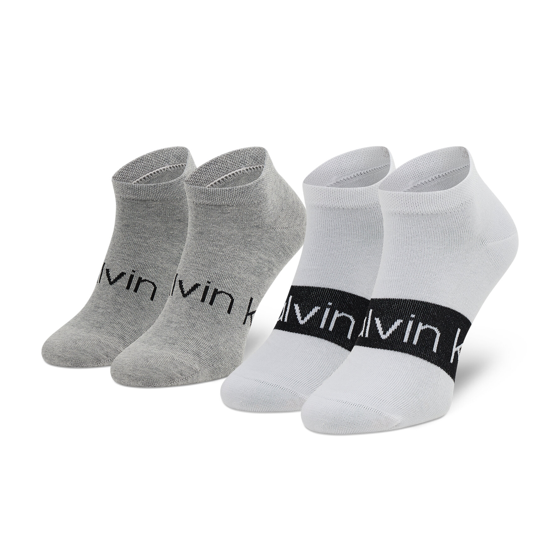 2er-Set niedrige Herrensocken Calvin Klein 701218712 Grau von Calvin Klein