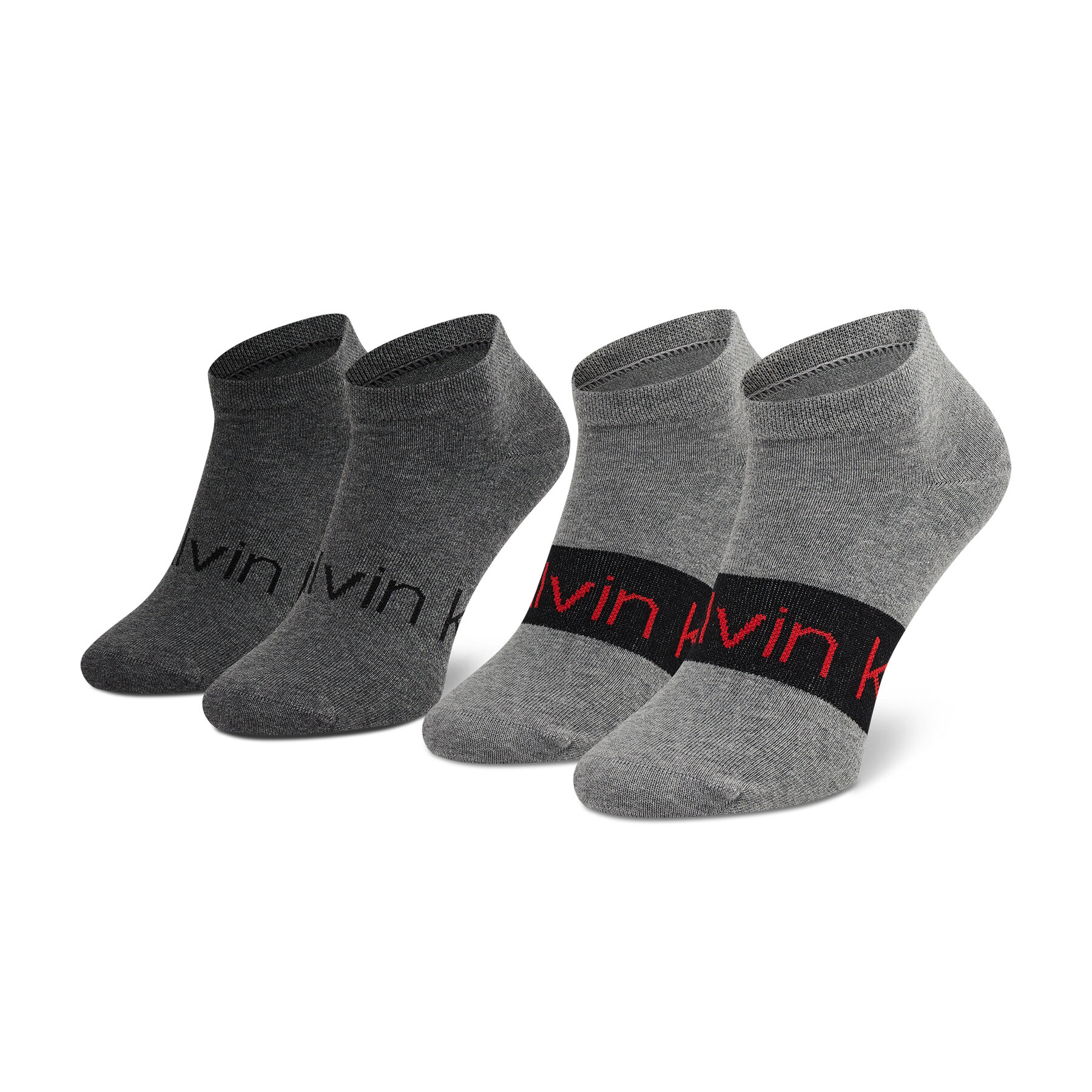 2er-Set niedrige Herrensocken Calvin Klein 701218712 Grau von Calvin Klein