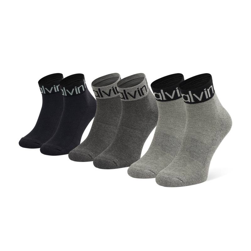 3er-Set hohe Herrensocken Calvin Klein 701218722 Grau von Calvin Klein