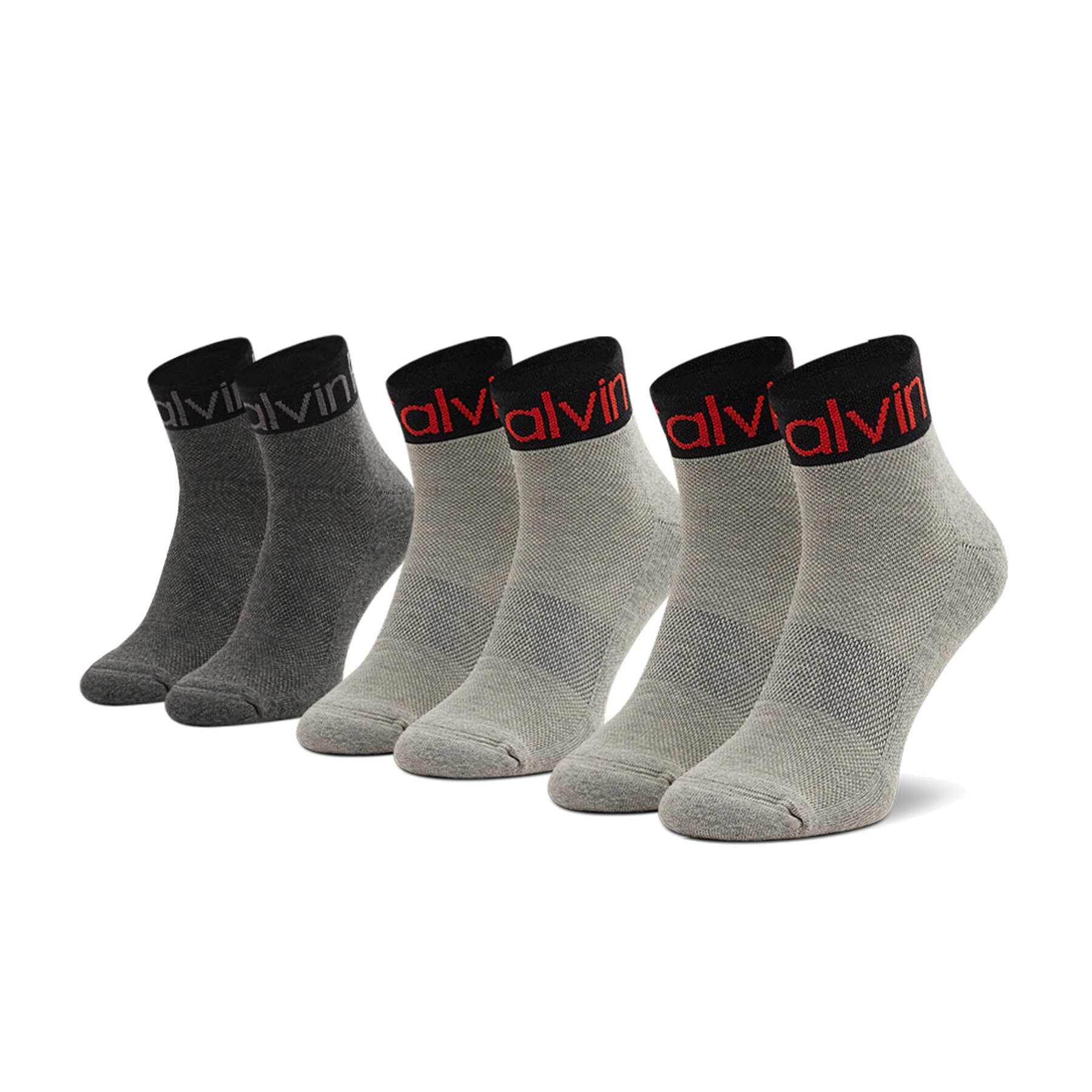 3er-Set niedrige Herrensocken Calvin Klein 701218722 Grau von Calvin Klein