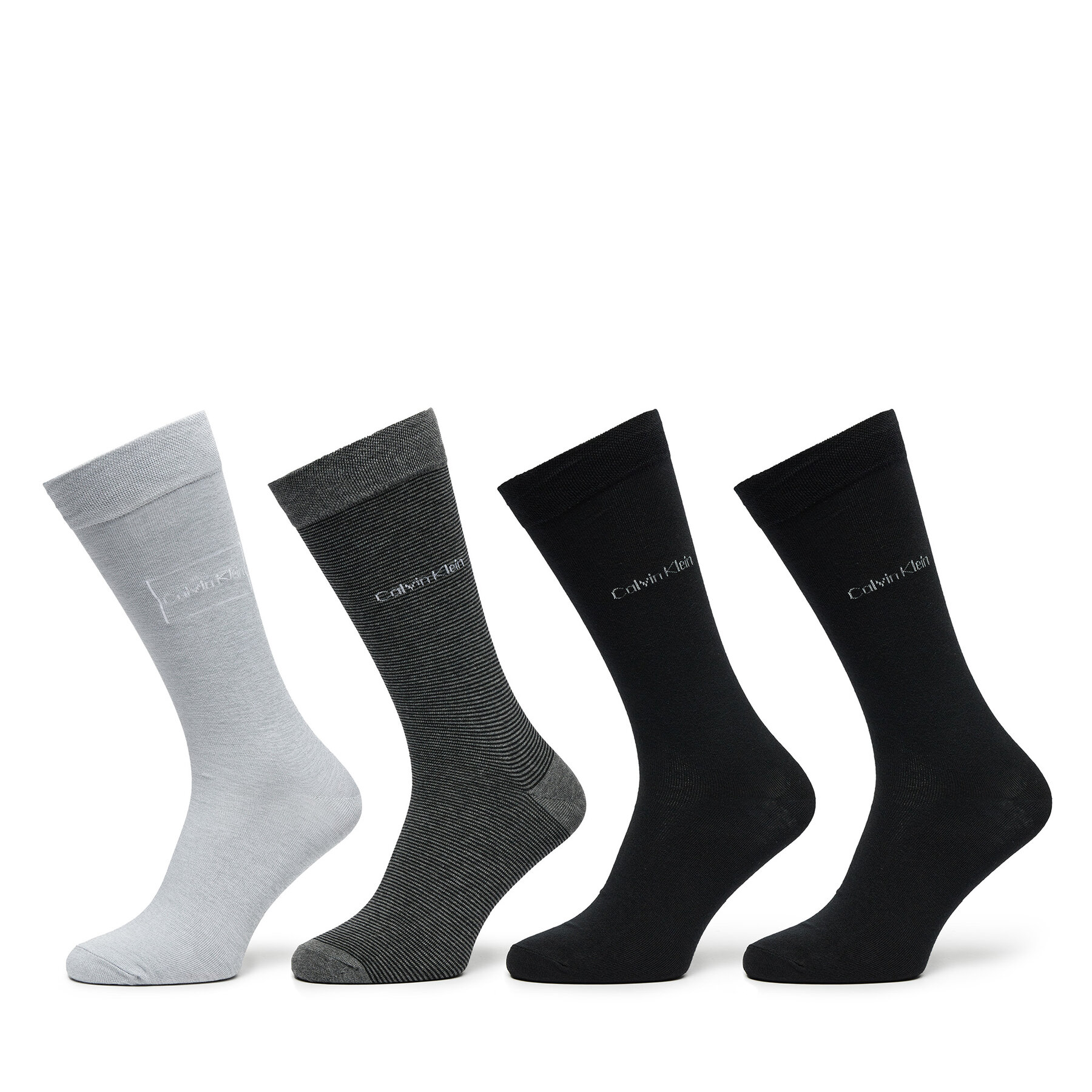 4er-Set hohe Herrensocken Calvin Klein 701229430 Grau von Calvin Klein