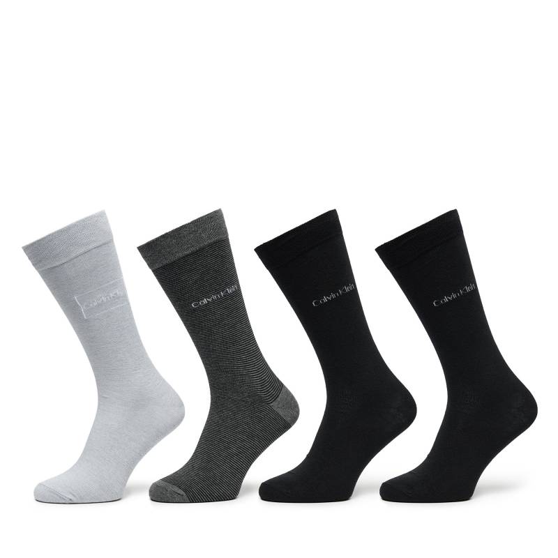 4er-Set hohe Herrensocken Calvin Klein 701229430 Grau von Calvin Klein