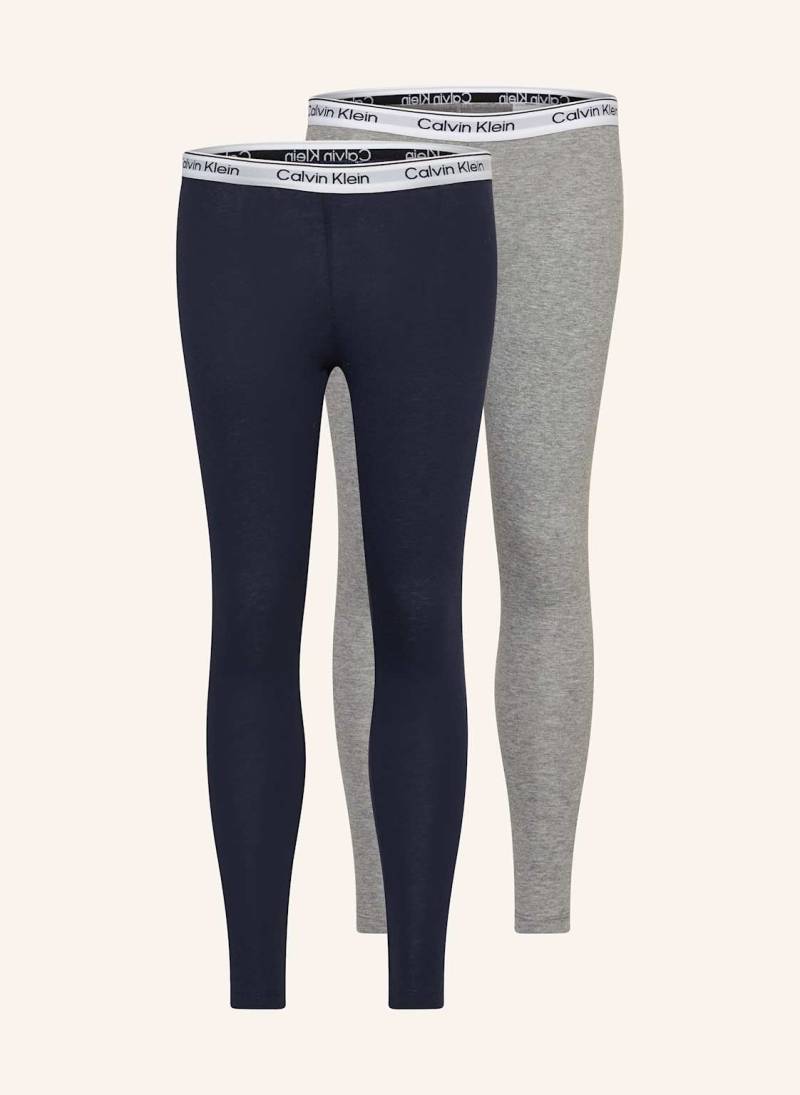 Calvin Klein 2er-Pack Leggings grau von Calvin Klein