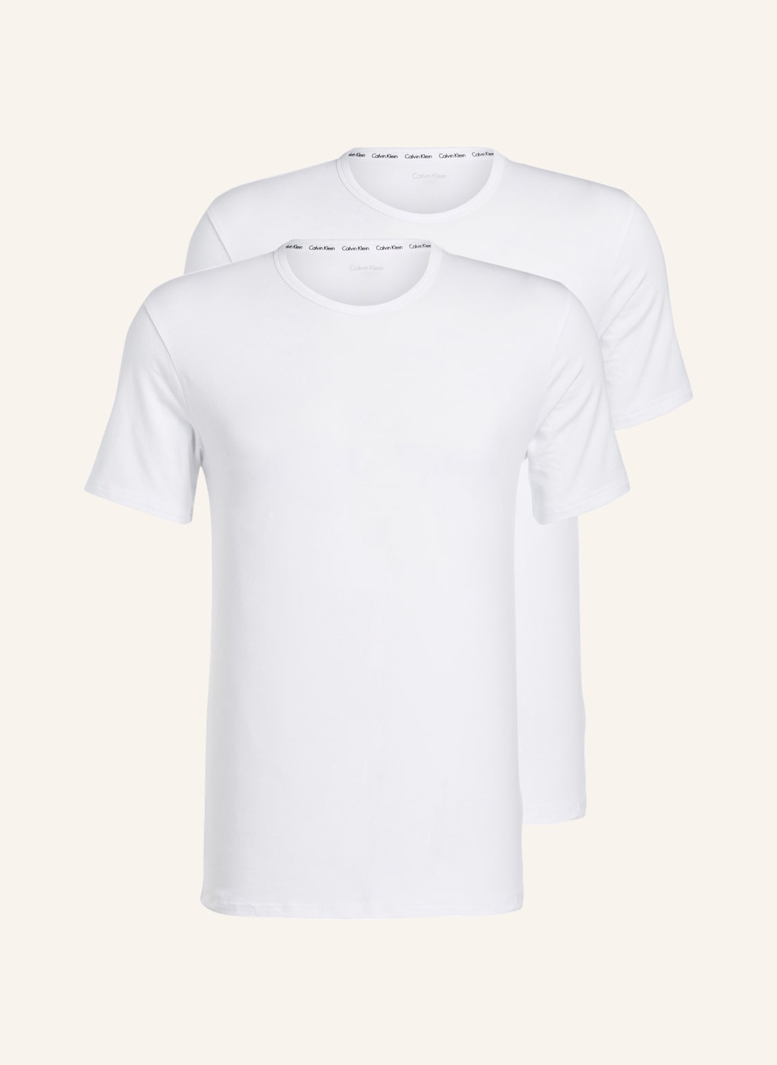 Calvin Klein 2er-Pack T-Shirts Modern Cotton Stretch weiss Calvin Klein 2er-Pack T-Shirts Modern Cotton Stretch weiss von Calvin Klein