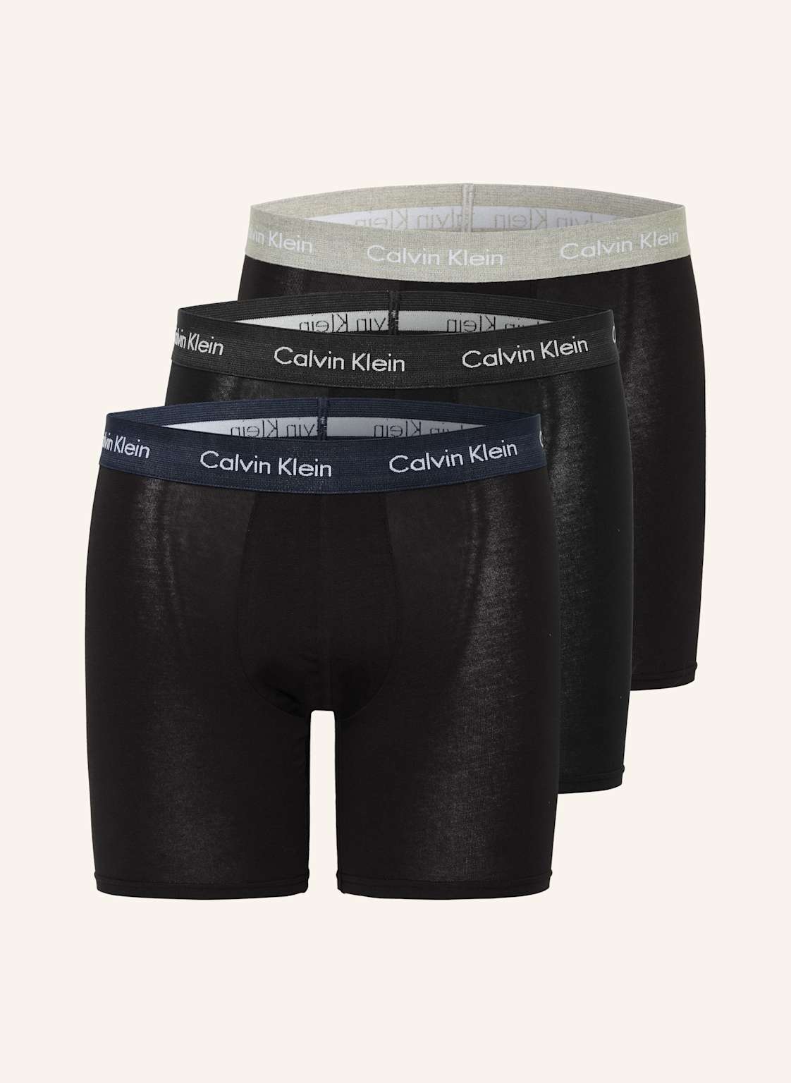 Calvin Klein 3er-Pack Boxershorts Cotton Stretch grau von Calvin Klein