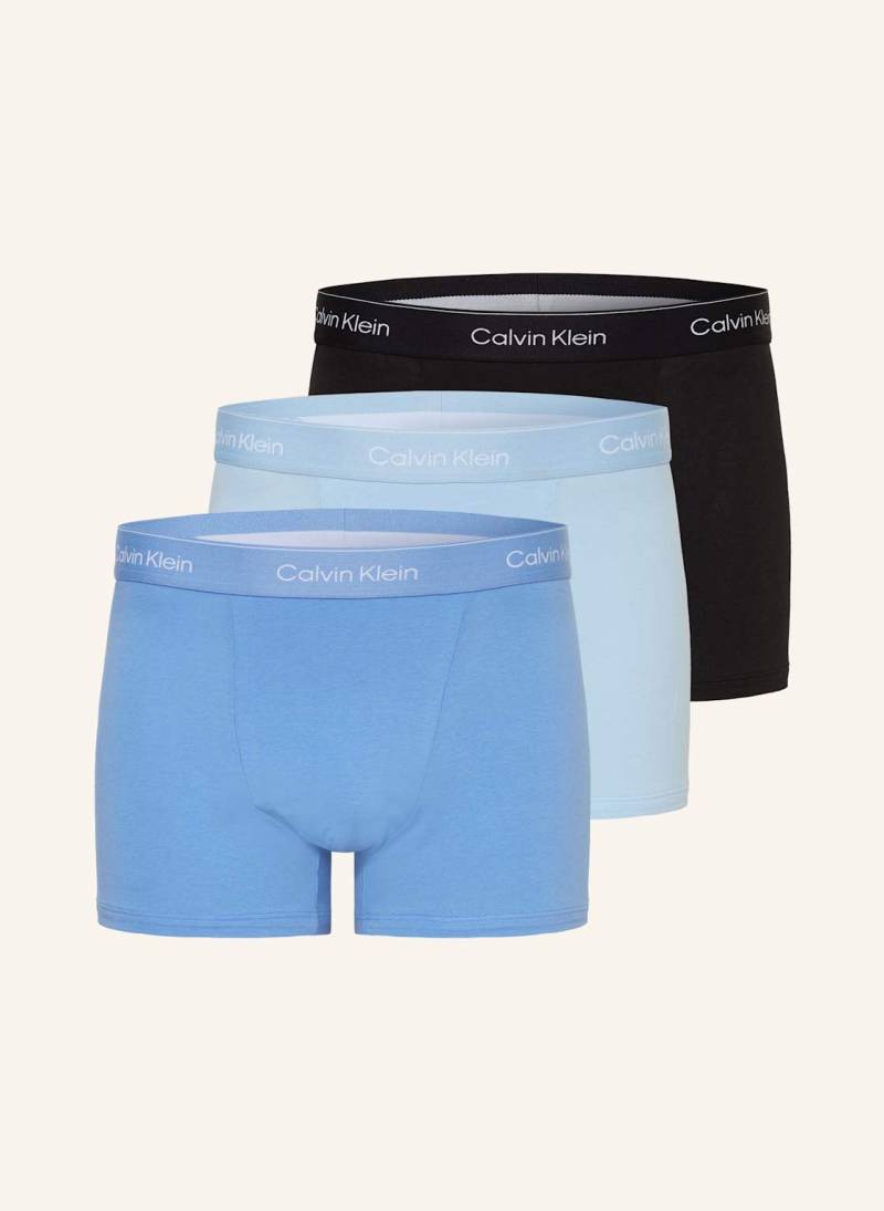 Calvin Klein 3er-Pack Boxershorts Icon Cotton Relaxed Fit blau von Calvin Klein