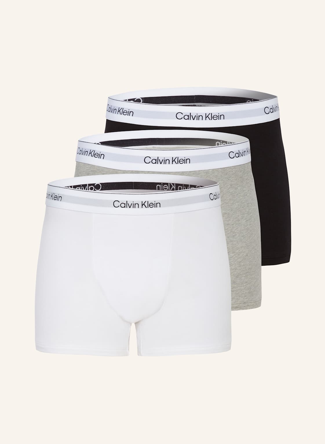 Calvin Klein 3er-Pack Boxershorts Icon Cotton Relaxed Fit grau von Calvin Klein