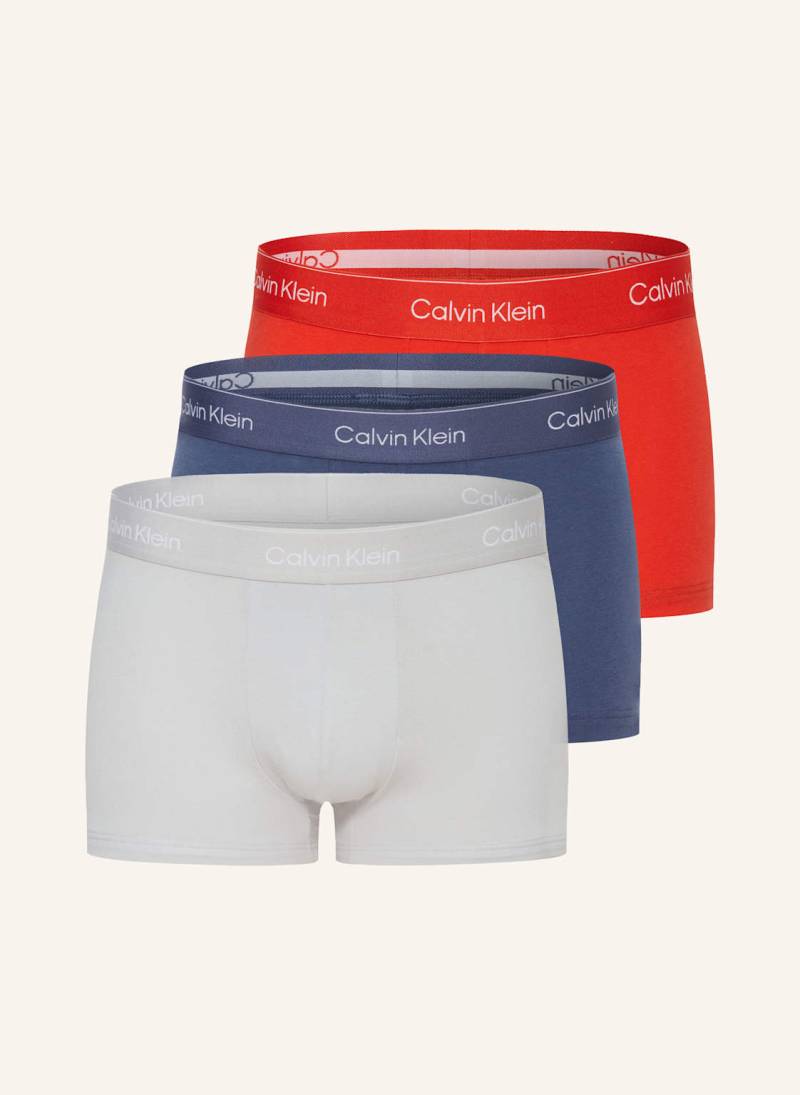 Calvin Klein 3er-Pack Boxershorts Icon Cotton Stretch Low Rise grau von Calvin Klein