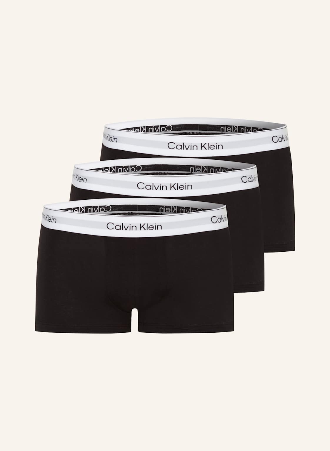 Calvin Klein 3er-Pack Boxershorts Icon Cotton Stretch Low Rise schwarz von Calvin Klein