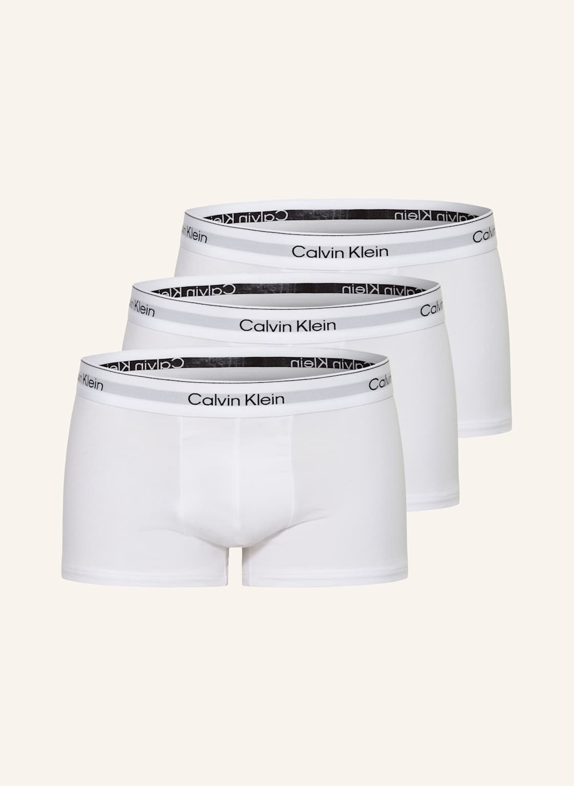 Calvin Klein 3er-Pack Boxershorts Icon Cotton Stretch Low Rise weiss von Calvin Klein