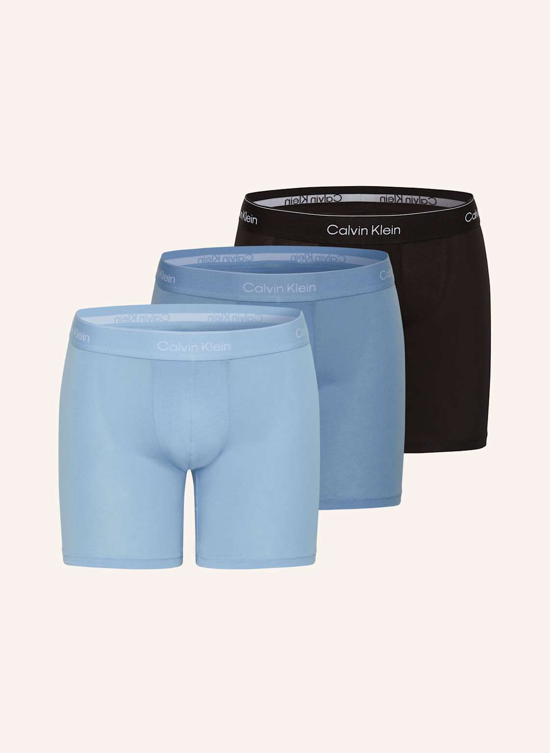 Calvin Klein 3er-Pack Boxershorts Icon Cotton Stretch blau von Calvin Klein