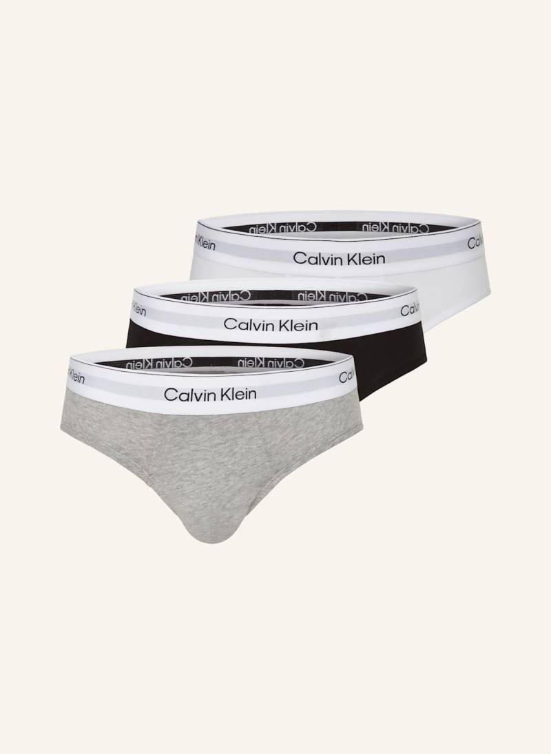 Calvin Klein 3er-Pack Boxershorts Icon Cotton Stretch grau von Calvin Klein