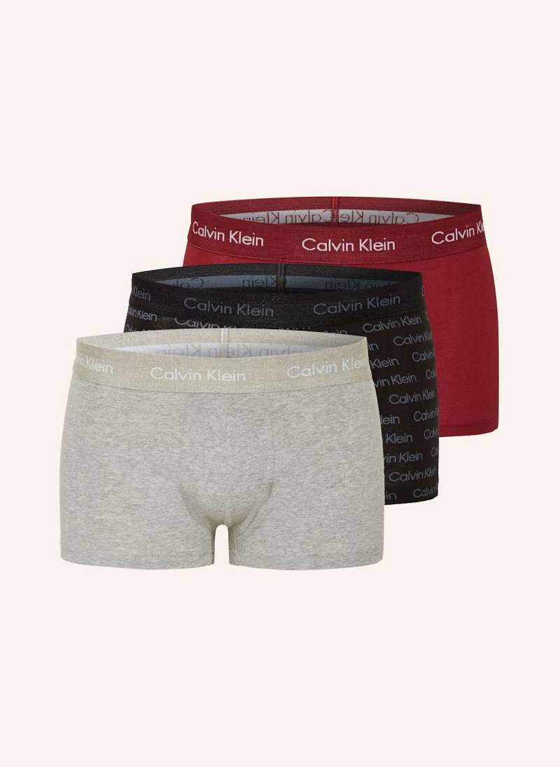 Calvin Klein 3er-Pack Boxershorts Low Rise rot von Calvin Klein