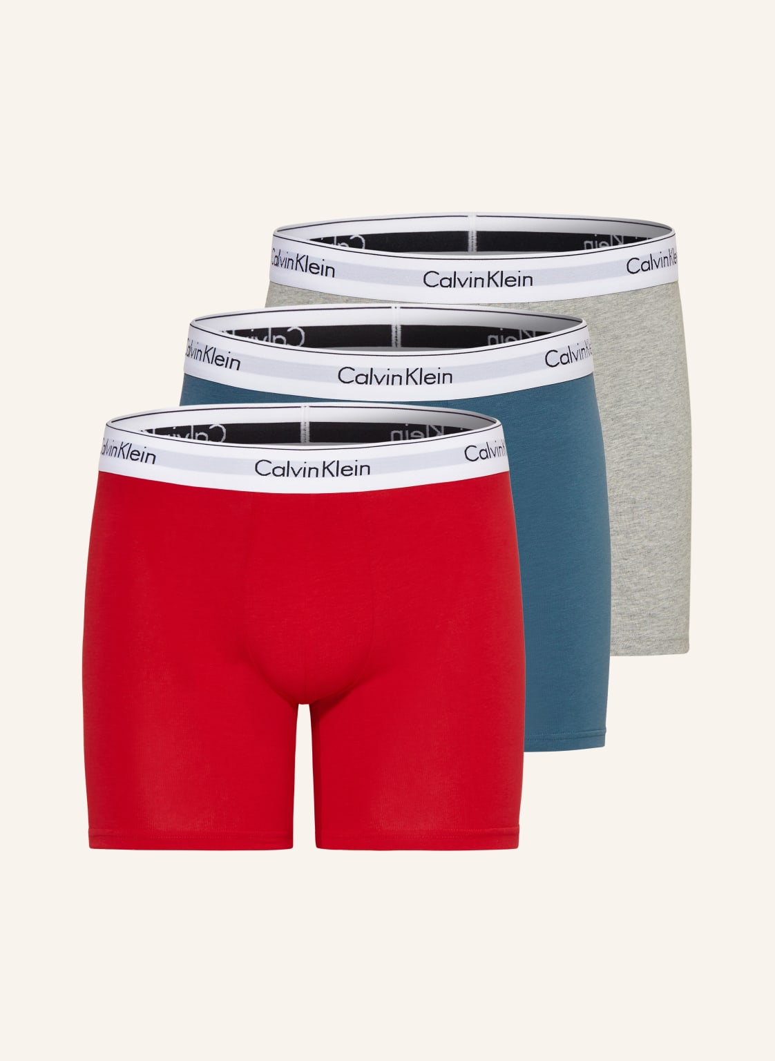 Calvin Klein 3er-Pack Boxershorts Modern Cotton rot von Calvin Klein