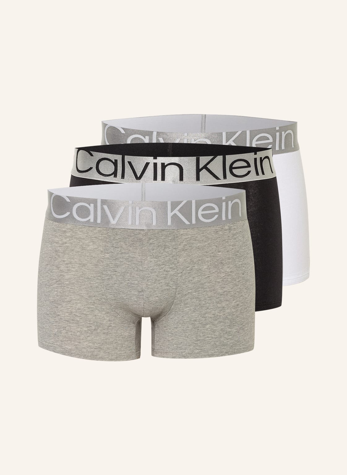 Calvin Klein 3er-Pack Boxershorts Steel Cotton grau Calvin Klein 3er-Pack Boxershorts Steel Cotton grau von Calvin Klein