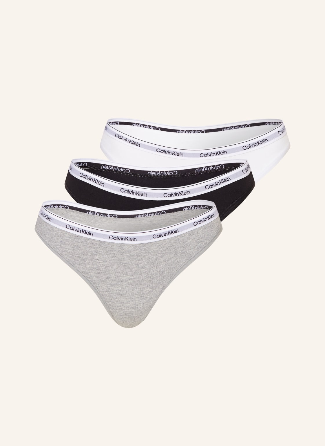 Calvin Klein 3er-Pack Slips Modern Logo schwarz Calvin Klein 3er-Pack Slips Modern Logo schwarz von Calvin Klein