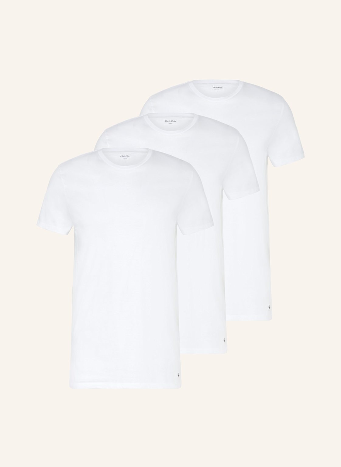 Calvin Klein 3er-Pack T-Shirts 100% Cotton weiss von Calvin Klein