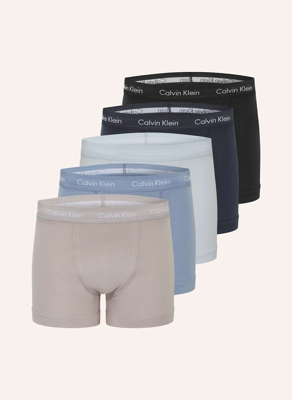 Calvin Klein 5er-Pack Boxershorts Cotton Stretch blau von Calvin Klein