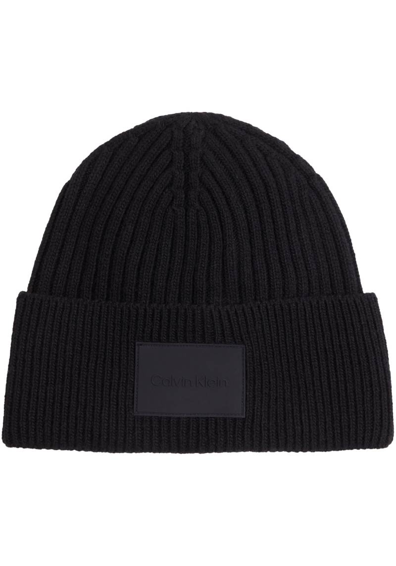 Calvin Klein Beanie »TONAL RUBBER PATCH BEANIE« von Calvin Klein