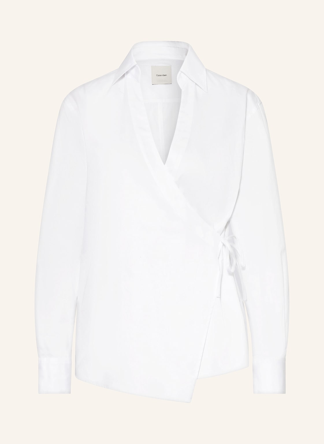 Calvin Klein Bluse In Wickeloptik weiss Calvin Klein Bluse In Wickeloptik weiss von Calvin Klein