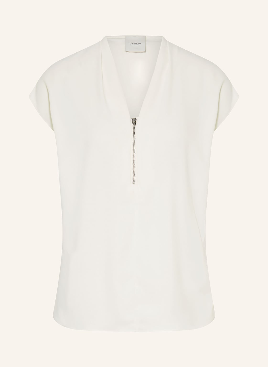 Calvin Klein Blusentop Georgette weiss Calvin Klein Blusentop Georgette weiss von Calvin Klein