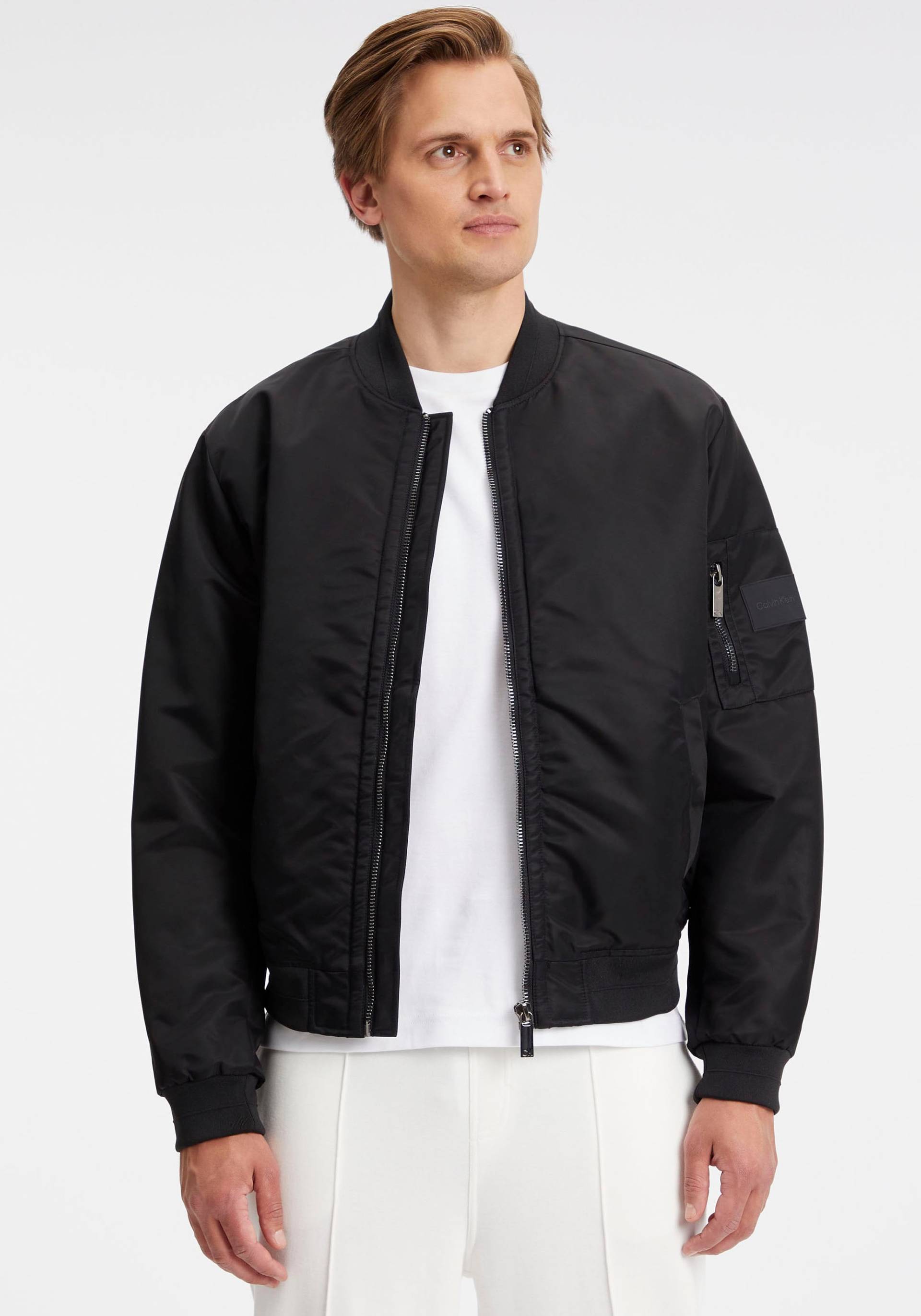 Calvin Klein Bomberjacke »LIGHTWEIGHT HERO BOMBERJACKET«, mit Reissverschluss am Ärmel von Calvin Klein