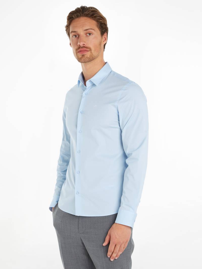 Calvin Klein Businesshemd »STRETCH POPLIN SLIM SHIRT«, mit Calvin Klein Logo auf der Brust von Calvin Klein