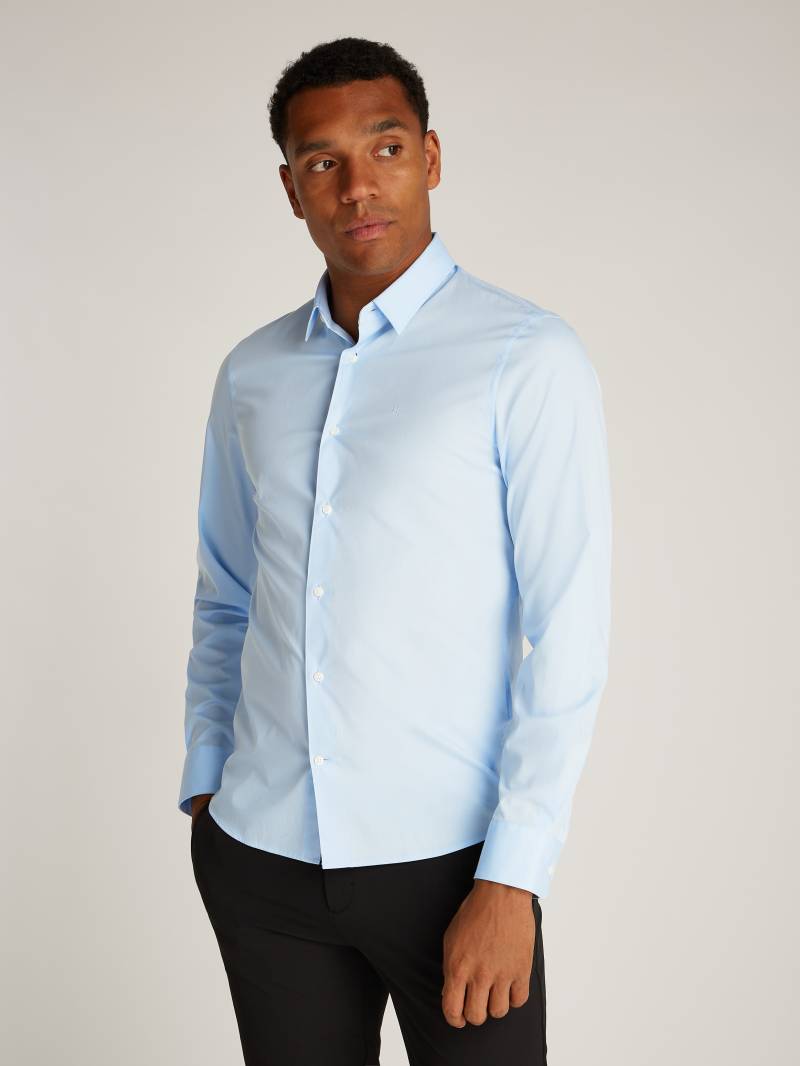 Calvin Klein Businesshemd »STRETCH POPLIN SLIM SHIRT«, mit Calvin Klein Logo auf der Brust von Calvin Klein