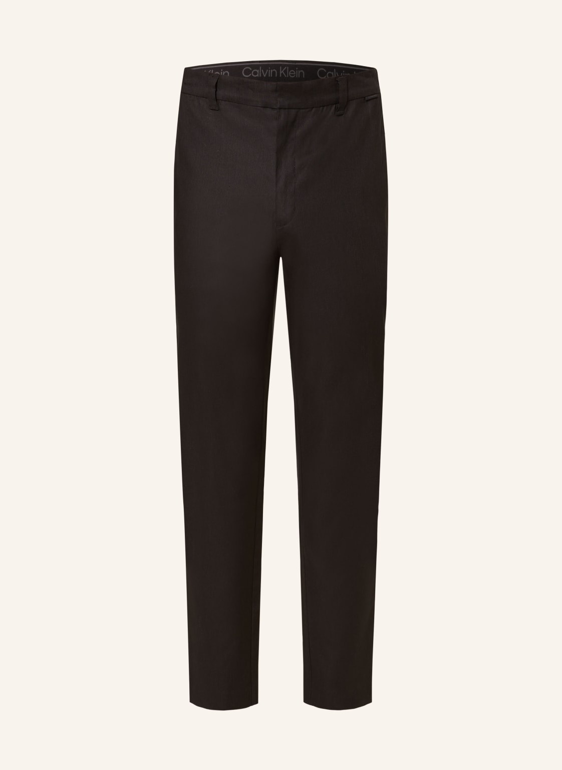 Calvin Klein Chino Extra Slim Fit Mit Leinen schwarz von Calvin Klein