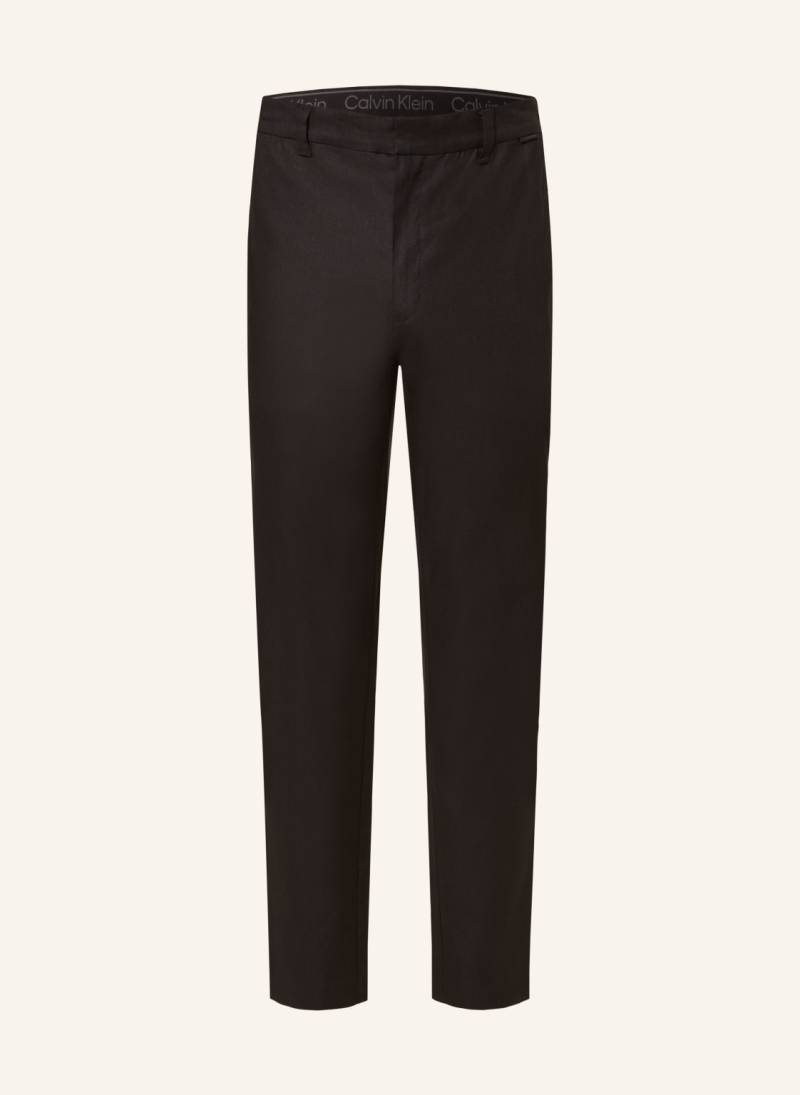 Calvin Klein Chino Extra Slim Fit Mit Leinen schwarz von Calvin Klein