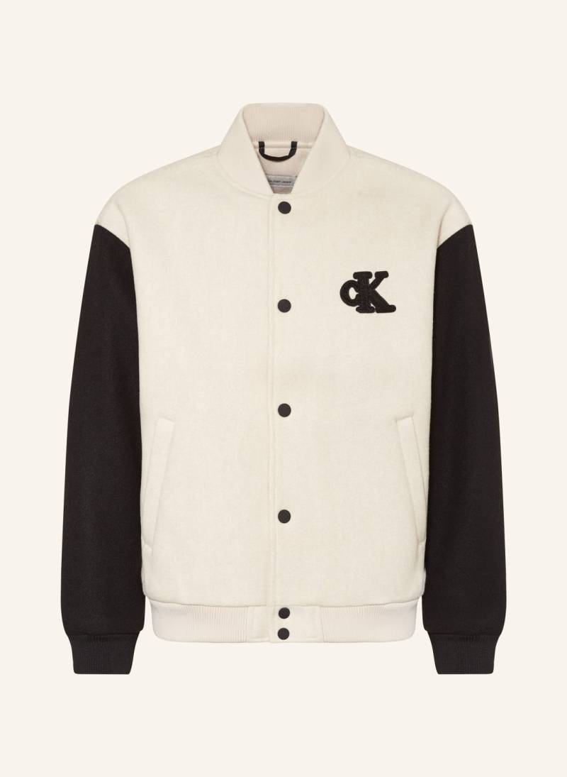 Calvin Klein College-Jacke Heather Aus Fleece beige von Calvin Klein