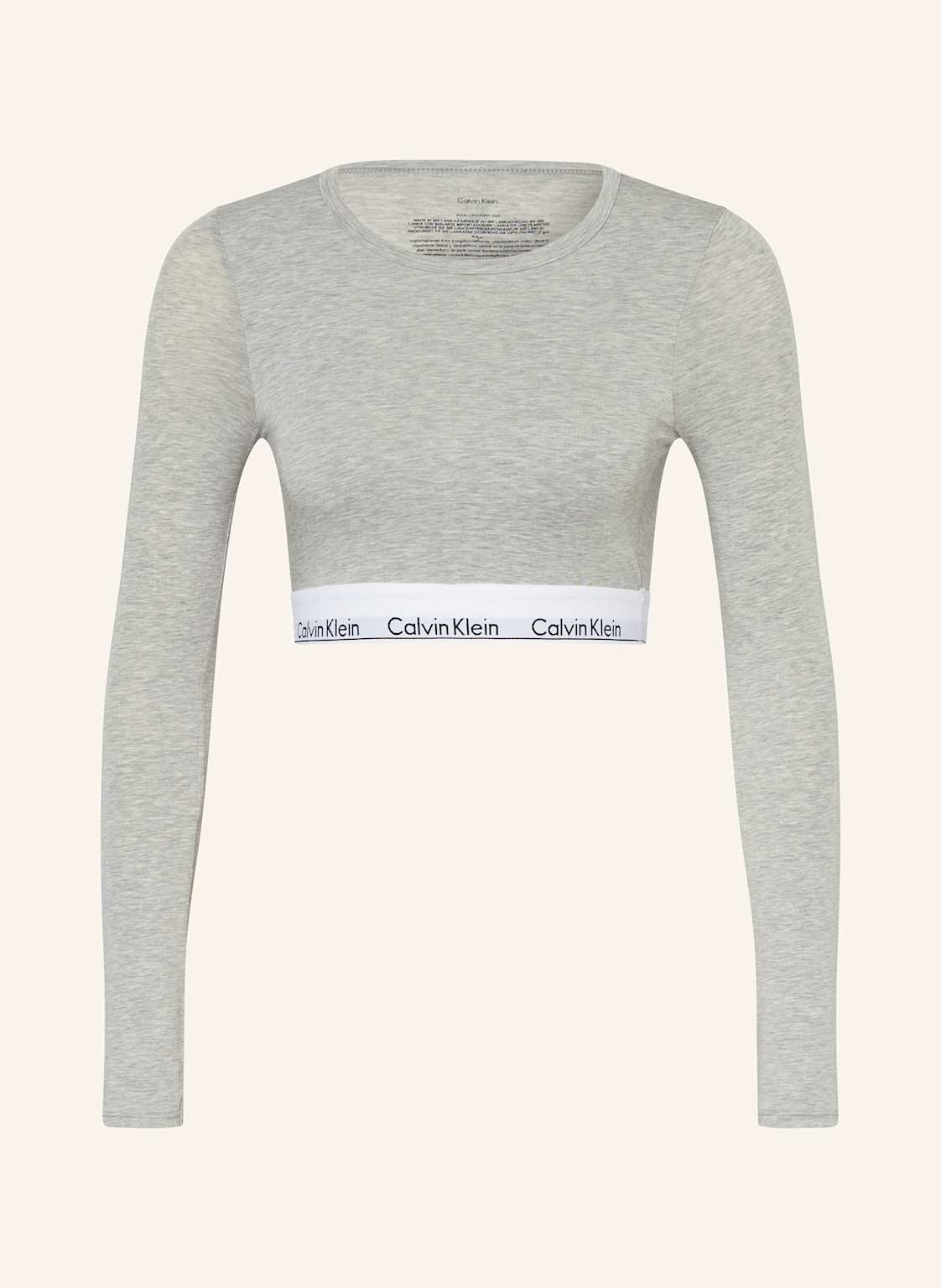 Calvin Klein Cropped-Shirt Modern Cotton grau Calvin Klein Cropped-Shirt Modern Cotton grau von Calvin Klein