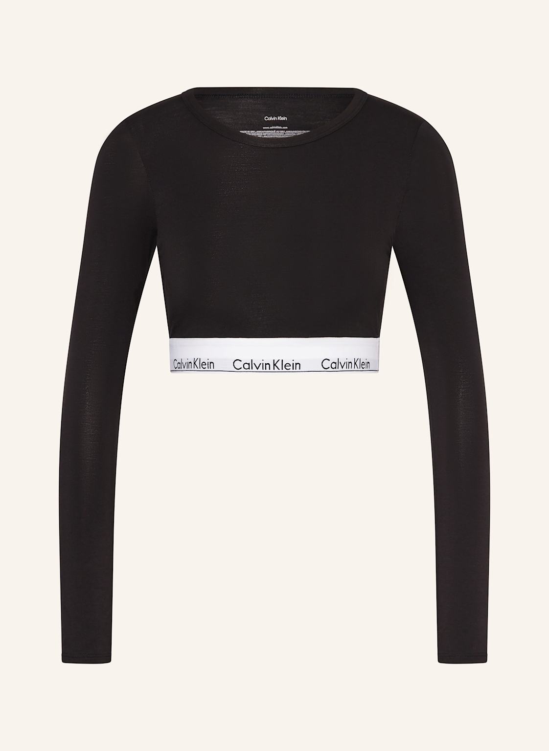 Calvin Klein Cropped-Shirt Modern Cotton schwarz von Calvin Klein