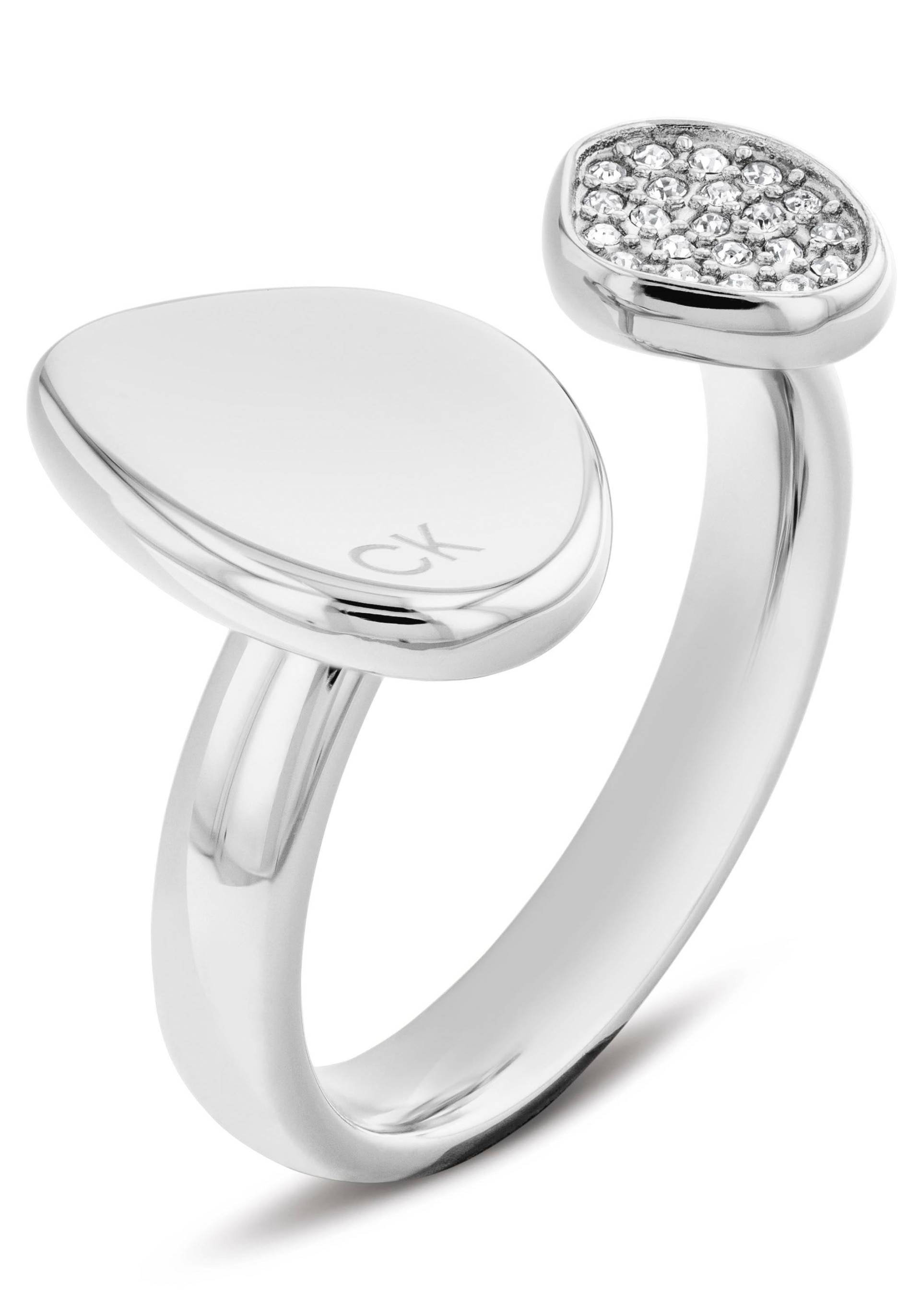 Calvin Klein Fingerring »Schmuck Edelstahl Fingerring Damenring«, mit Glasstein von Calvin Klein